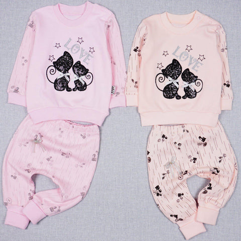 Baby Girl Love Cat 'Grow With Me' Style Set (0-9m) - Clothes4Kids