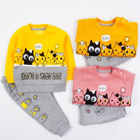 Girls' Have A Nice Day' Winter Warm Set (6-24m) - Clothes4Kids