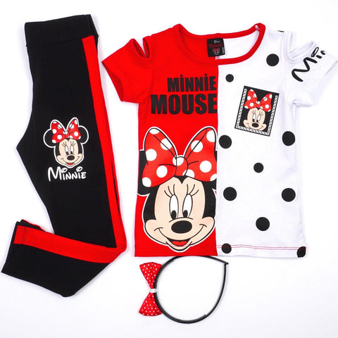 Girls' Disney ' Minnie Mouse ' Printed White/Red Set (2-7y) - Clothes4Kids