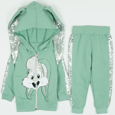 Girls' Sequin Green Set (1-4y)