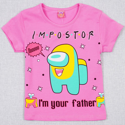 Girls' Among Us' Impostor' Printed T-Shirt (3-7y) - Clothes4Kids