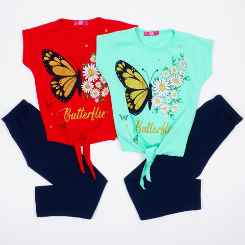 Girls' Butterfly' Printed Set (8-12y) - Clothes4Kids