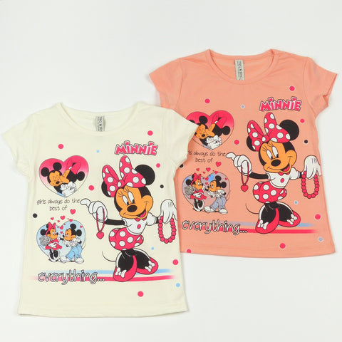 Girls' Minnie Mouse Printed T-Shirt (9m-6y) - Clothes4Kids